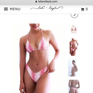 Lali and Layla pink snake print bikini